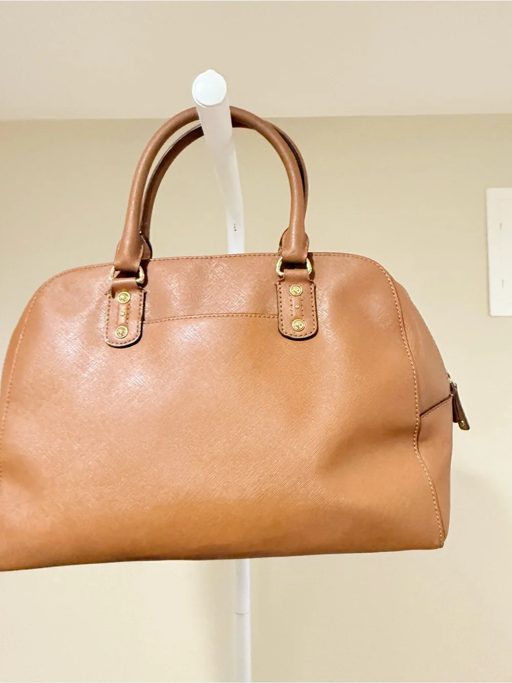 Michael Kors Cognac Leather Dome Satchel